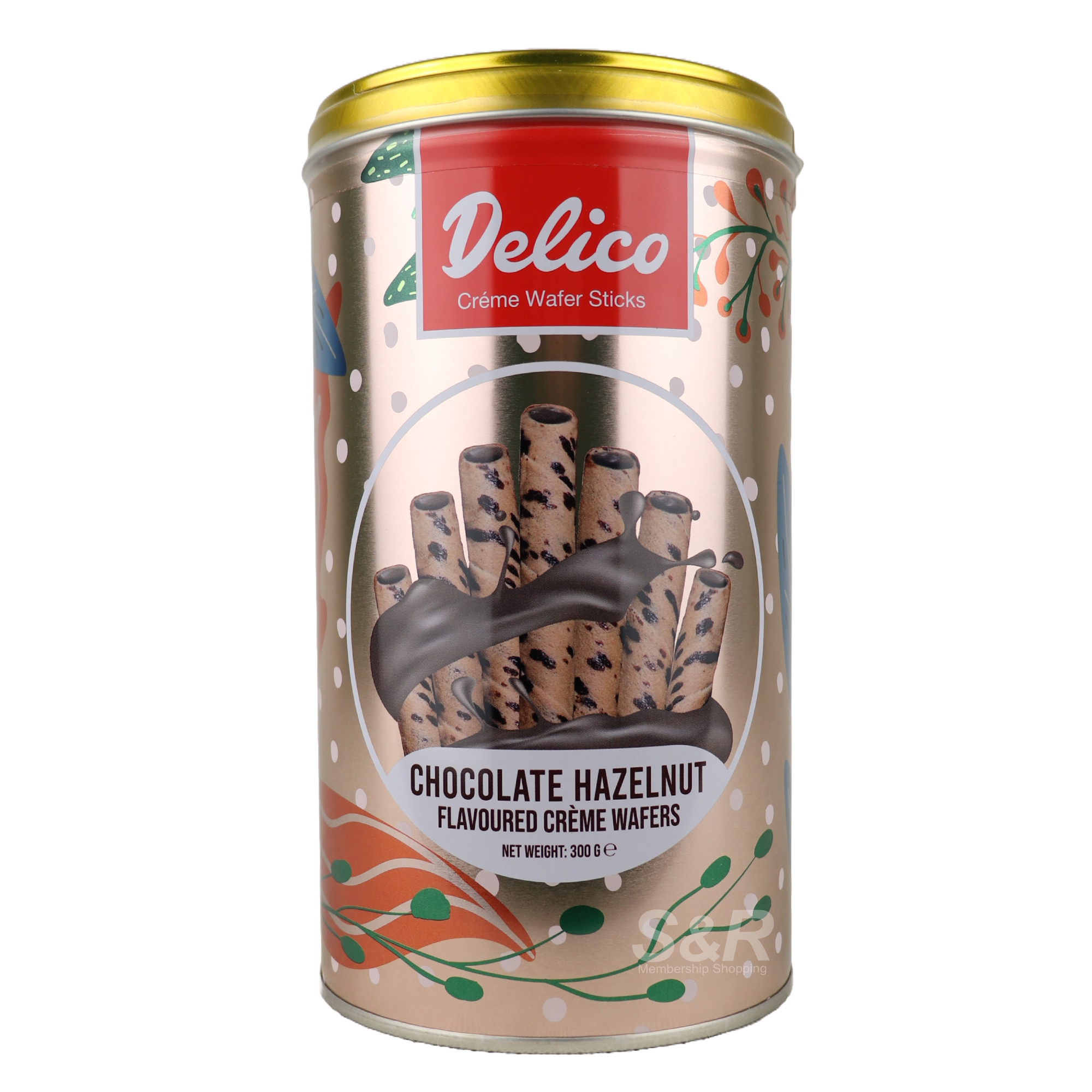 Delico Chocolate Hazelnut Flavoured Crème Wafer Sticks 300g